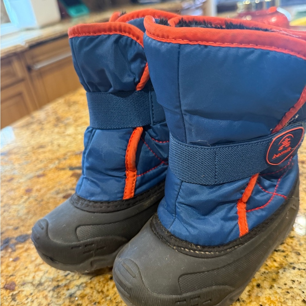 Kids Blue and Black Winter Boots
